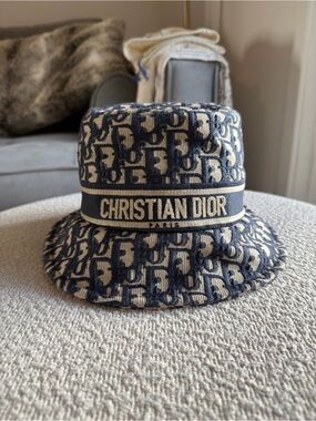 Dior | Accessories | Christian Dior Trotter Bucket Hat Navy 58